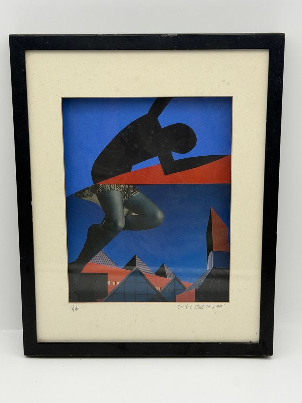 Original Vintage Mixed Media Collage Art "On the Edge of Life" by B.Groot (2007)